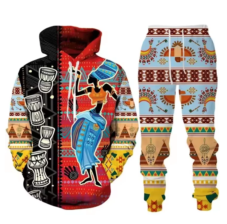 Women’s Ethnic 2-Piece Tracksuit – 3D Print Hoodie & Jogger Pants Women’s Ethnic 2-Piece Tracksuit – 3D Print Hoodie & Jogger Pants