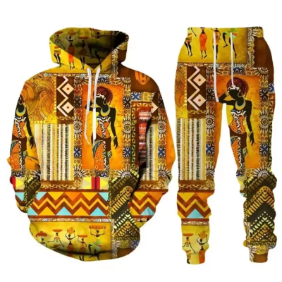 Women’s Ethnic Jogger Set – 3D Print Hoodie & Casual Tracksuit Outfit