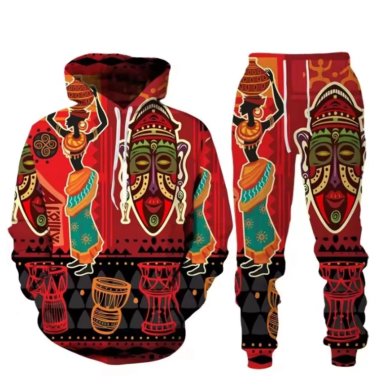 Women’s 3D Printed Tracksuit – Ethnic Hoodie & Jogger Pants 2-Piece Set Women’s 3D Printed Tracksuit – Ethnic Hoodie & Jogger Pants 2-Piece Set
